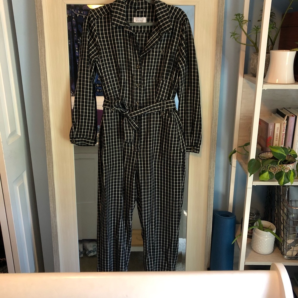 & Other Stories Check Jumpsuit